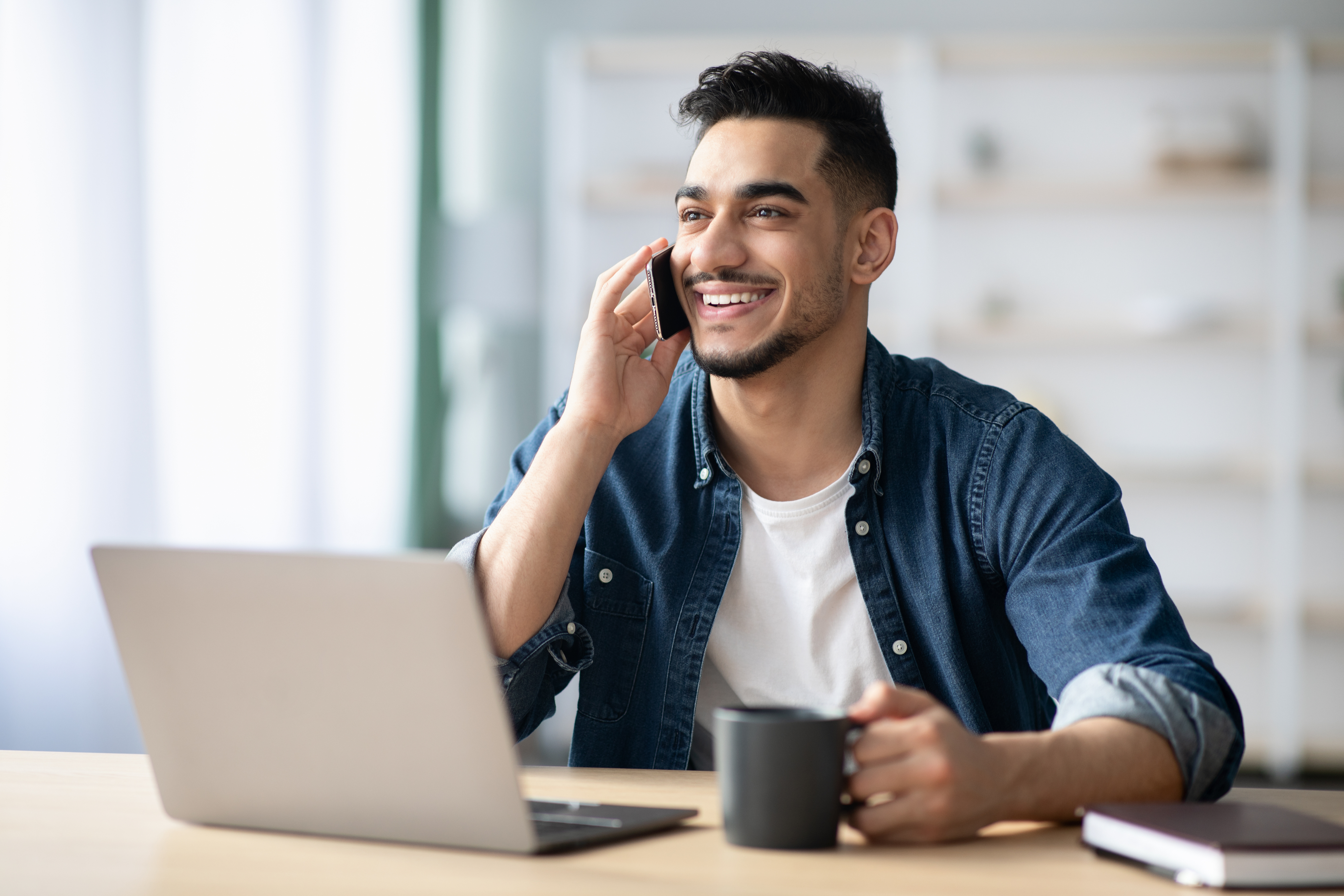 Professional on a phone call
